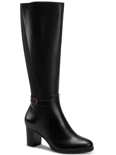 Giani Bernini Mia Womens Leather Tall Knee-high Boots In Black Smooth