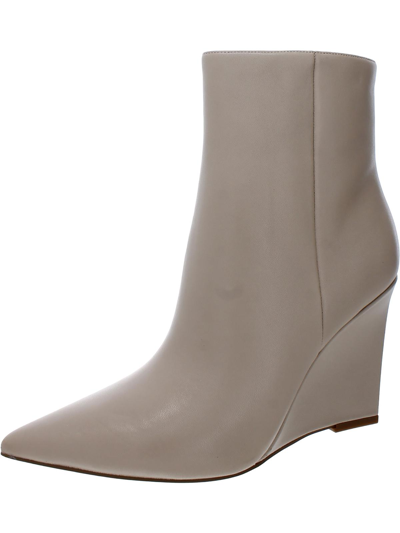 Marc Fisher Ltd Dayna Womens Leather Ankle Boots Wedge Boots In Grey