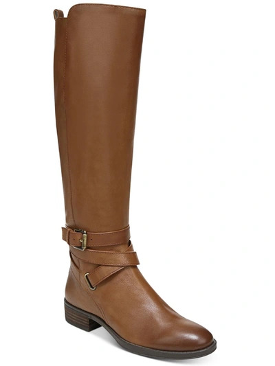 Sam Edelman Pansy Womens Leather Round Toe Knee-high Boots In Brown