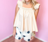 2.7 August Apparel Toast To Post Shorts In White In White