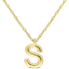 Mimi & Max Initial "s" Pendant W/ Chain In 14k Yellow Gold In Gold