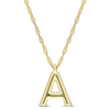 Mimi & Max Initial "a" Pendant W/ Chain In 14k Yellow Gold In Gold