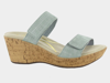 Naot Caveran Sandals In Teal Linen Leather In Blue