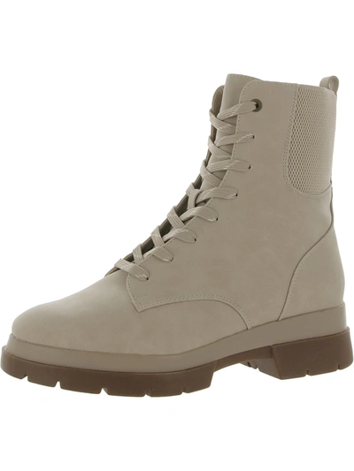 Soul Naturalizer Ozzy Womens Faux Nubuck Lace-up Combat & Lace-up Boots In Grey