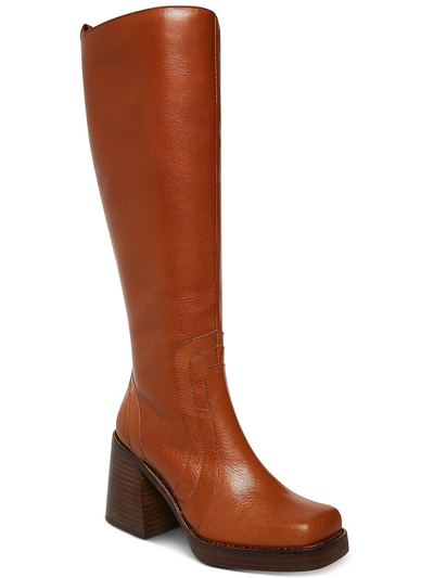 Steve Madden Andiee Womens Faux Leather Tall Knee-high Boots In Brown