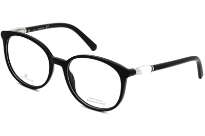 Swarovski Sk5310 001 Oval Eyeglasses 52 Mm In Black