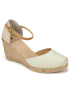 WHITE MOUNTAIN MAMBA WOMENS CANVAS ANKLE STRAP ESPADRILLES