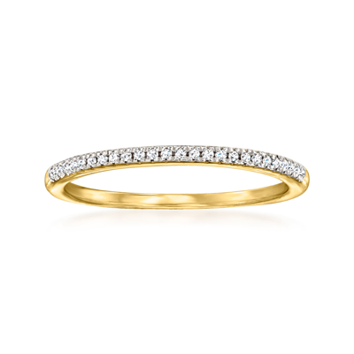 Ross-simons Diamond-accented Ring In 18kt Gold Over Sterling In White