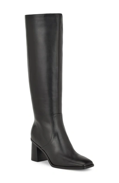 Nine West Hiya Womens Wide Calf Knee-high Boots In Black