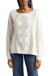 Ramy Brook Lucille Rhinestone Sweater In Ivory Combo Be Dazzled