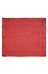 Alexander Mcqueen Skull Silk Scarf In Red