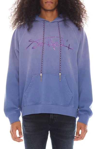 Cult Of Individuality Hendrix Cotton Graphic Hoodie In Purple