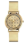 Versace Women's Swiss New Generation Gold Ion Plated Stainless Steel Mesh Bracelet Watch 36mm In Ip Yellow Gold
