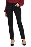 Nydj Sheri Slim Faux Suede Pants In Black