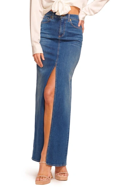 Ramy Brook Madalyn Denim Maxi Skirt In Medium Wash