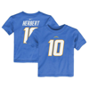NIKE TODDLER NIKE JUSTIN HERBERT POWDER BLUE LOS ANGELES CHARGERS PLAYER NAME & NUMBER T-SHIRT