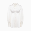 Alessandro Vigilante Balloon-sleeved Backless Shirt In Natural
