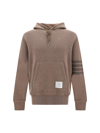 Thom Browne Men's Jersey 4-bar Knit Hoodie In Brown