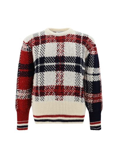Thom Browne Sweater In Rwbwht