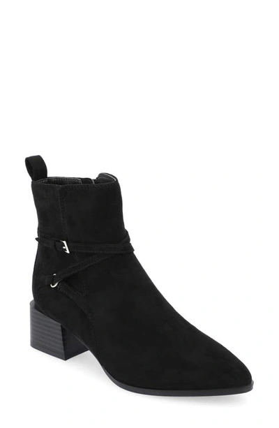 Journee Collection Estelle Bootie In Black Suede