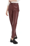 MADEWELL THE PERFECT HIGH WAIST STRAIGHT LEG FAUX LEATHER PANTS
