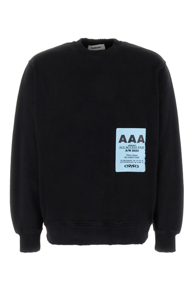 Ambush Pass-patch Cotton Sweatshirt In Black