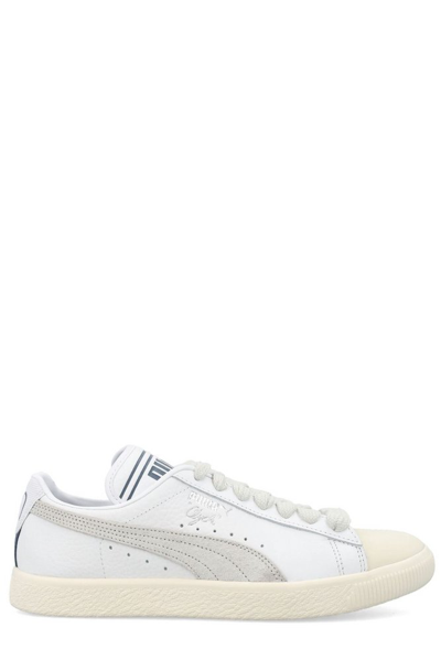 Puma Clyde Womens Luxury Fabric Lifestyle Casual And Fashion Trainers In White