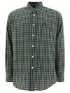 GIVENCHY GIVENCHY LOGO MOTIF EMBROIDERED CHECK BUTTONED SHIRT
