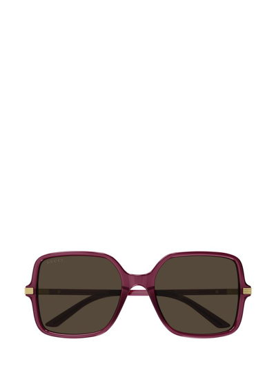Gucci Eyewear Square Frame Sunglasses In Red