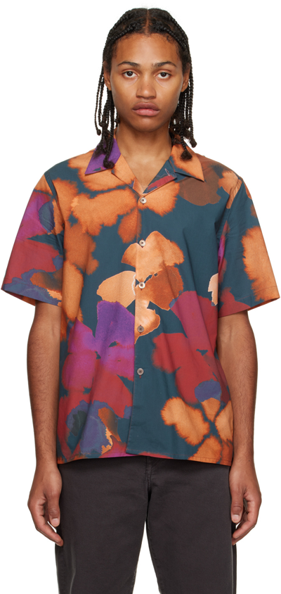 Ps By Paul Smith Multicolor Marsh Marigold Shirt In 49 Blues