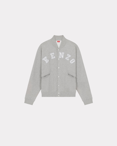 Kenzo Academy Bomber Jacket In Pearl Gray