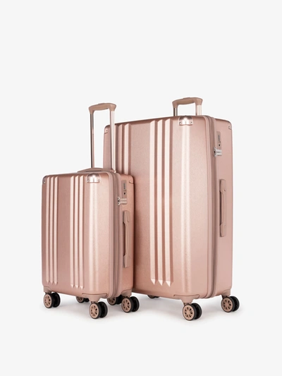 Calpak Ambeur 2-piece Luggage Set In Rose Gold