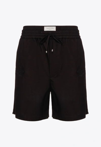 VALENTINO DOUBLE-WAISTBAND SHORTS