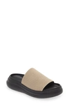 Rag & Bone Brixley Knit Slide Flatform Sandals In Cream/black