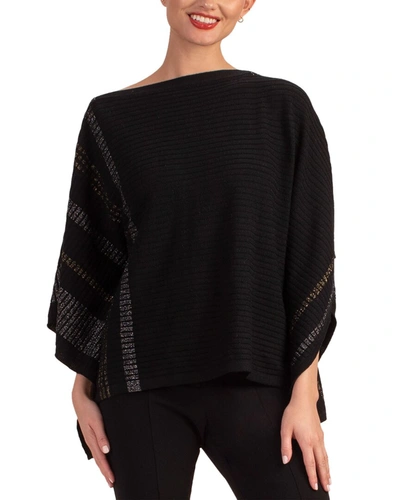 Trina Turk Chic Wool Wrap In Black