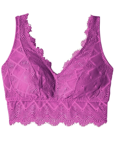 Cosabella Allure Curvy Plunge Bralette In Pink