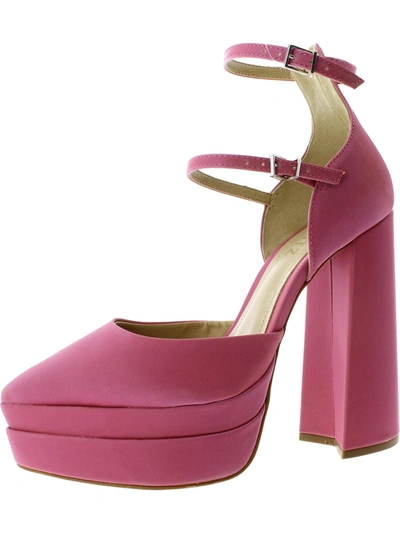 Schutz Elysee Womens Leather Pointed Toe Pumps In Pink