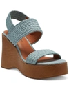 LUCKY BRAND DELUKAH WOMENS ANKLE STRAP SLINGBACK WEDGE SANDALS