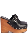 Ami Alexandre Mattiussi Ami Paris Side-buckle Slip-on Clog Mules In Black