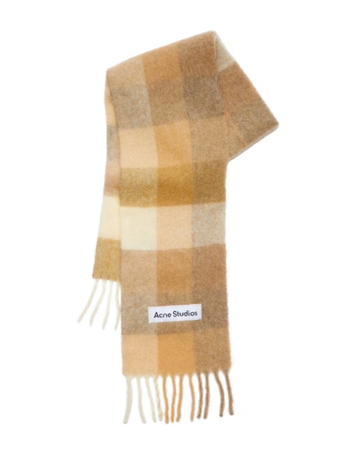 Acne Studios Fn-ux-scar000115 White/beige Mohair Checked Scarf