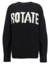 Rotate Birger Christensen Brandy Oversized Wool-blend Sweater In Black