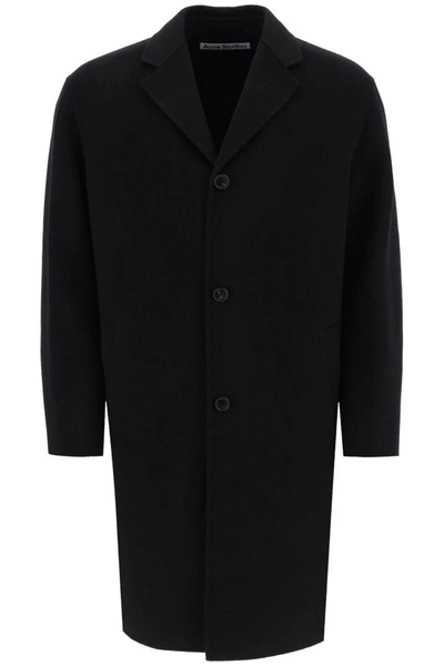 Acne Studios Single Breasted Coat In Black