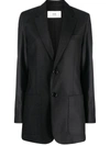 Ami Alexandre Mattiussi Single-breasted Wool Blazer In Heather Grey