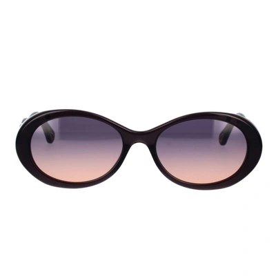 Chloé Black Zelie Sunglasses In Gray