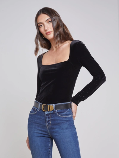 L Agence Kinley Top In Black