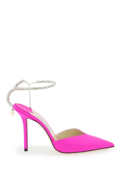 Jimmy Choo Saeda 100 Satin Pumps Women In Pink