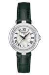 TISSOT BELLISSIMA LEATHER STRAP WATCH, 26MM