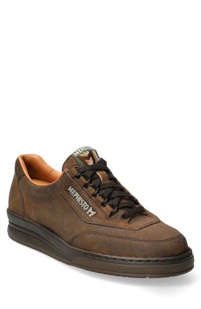 Mephisto Match Sneaker In Hazelnut Velours