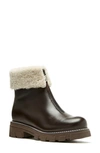La Canadienne Abba Suede Shearling Waterproof Booties In Brown