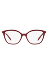 Prada 52mm Butterfly Optical Glasses In Grey